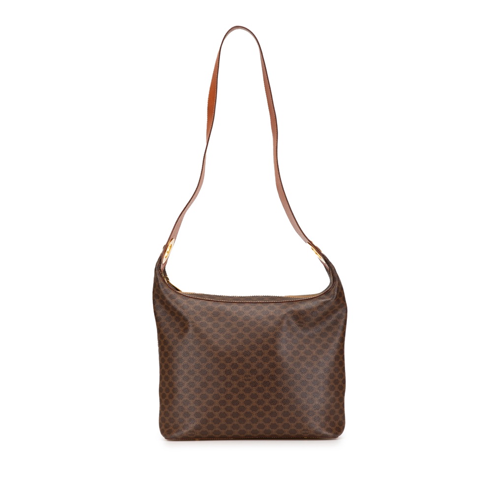 Celine Macadam Coated Canvas Shoulder Bag