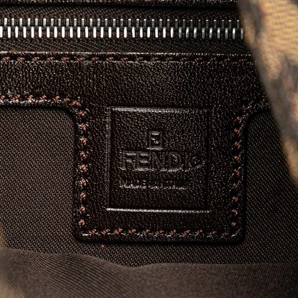 Fendi Zucca Canvas Shoulder Bag - Side view