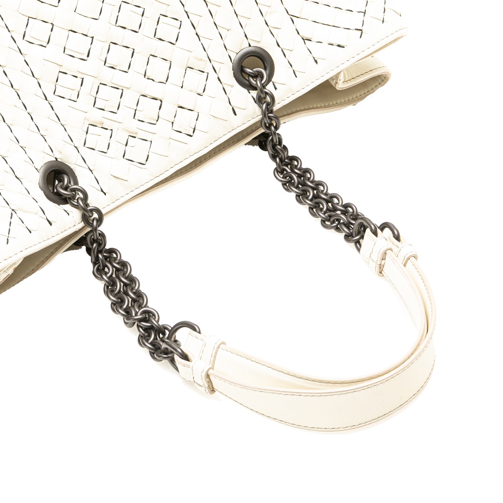 Bottega Veneta Medium Intrecciato Stitched Double Chain Tote - Image 13
