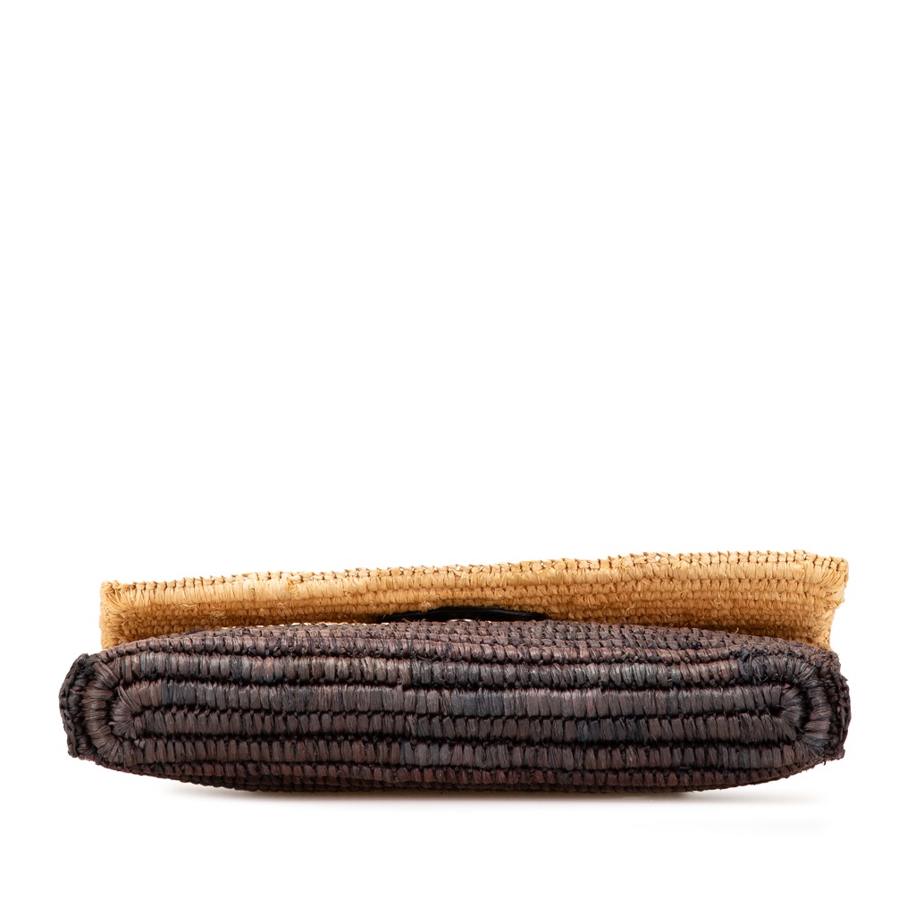 Balenciaga Motocross Classic Envelope Giant 12 Raffia Clutch - 3