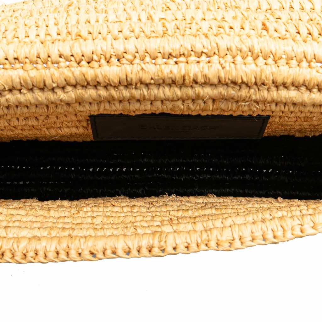 Balenciaga Motocross Classic Envelope Giant 12 Raffia Clutch - 4