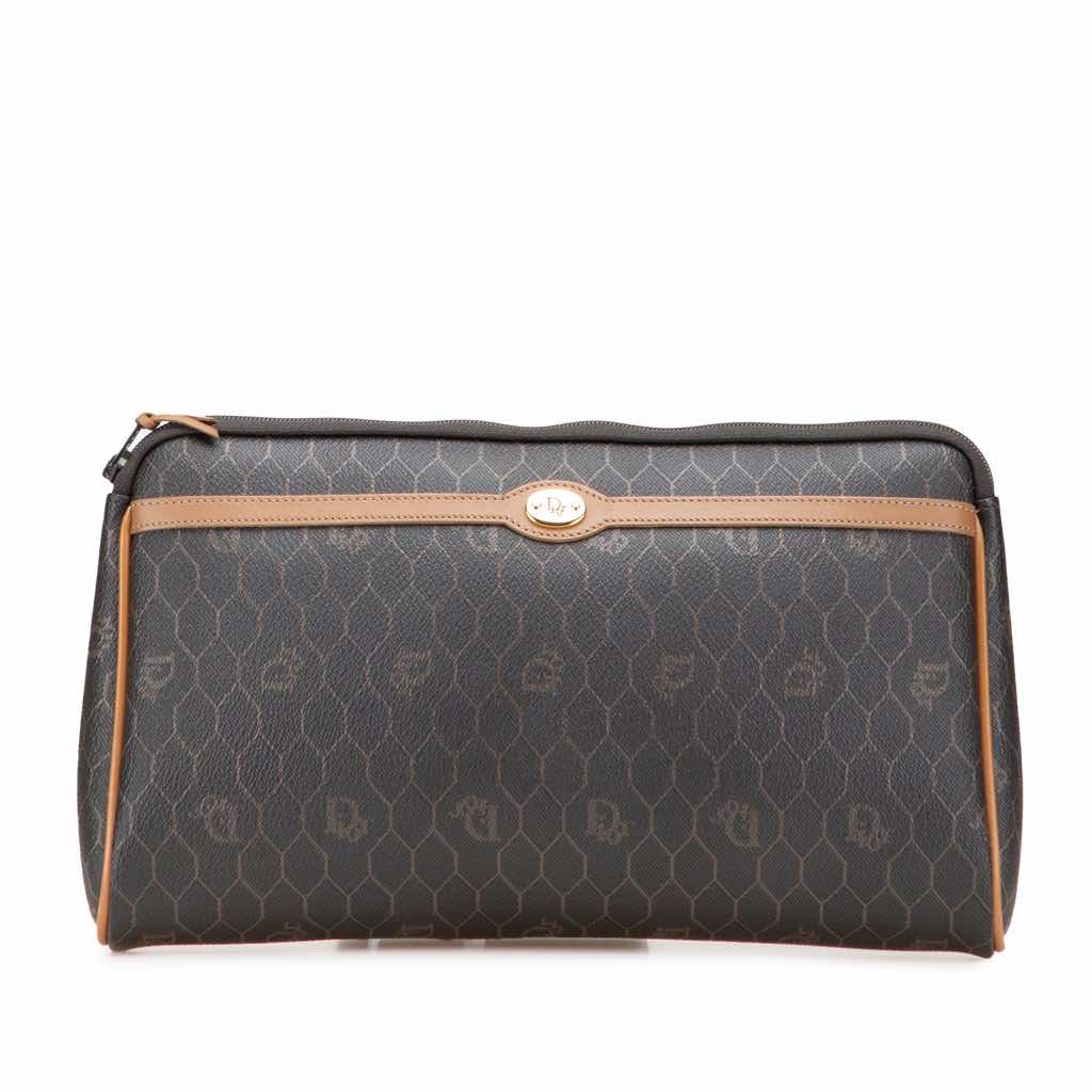 Dior Honeycomb Coated Canvas Clutch