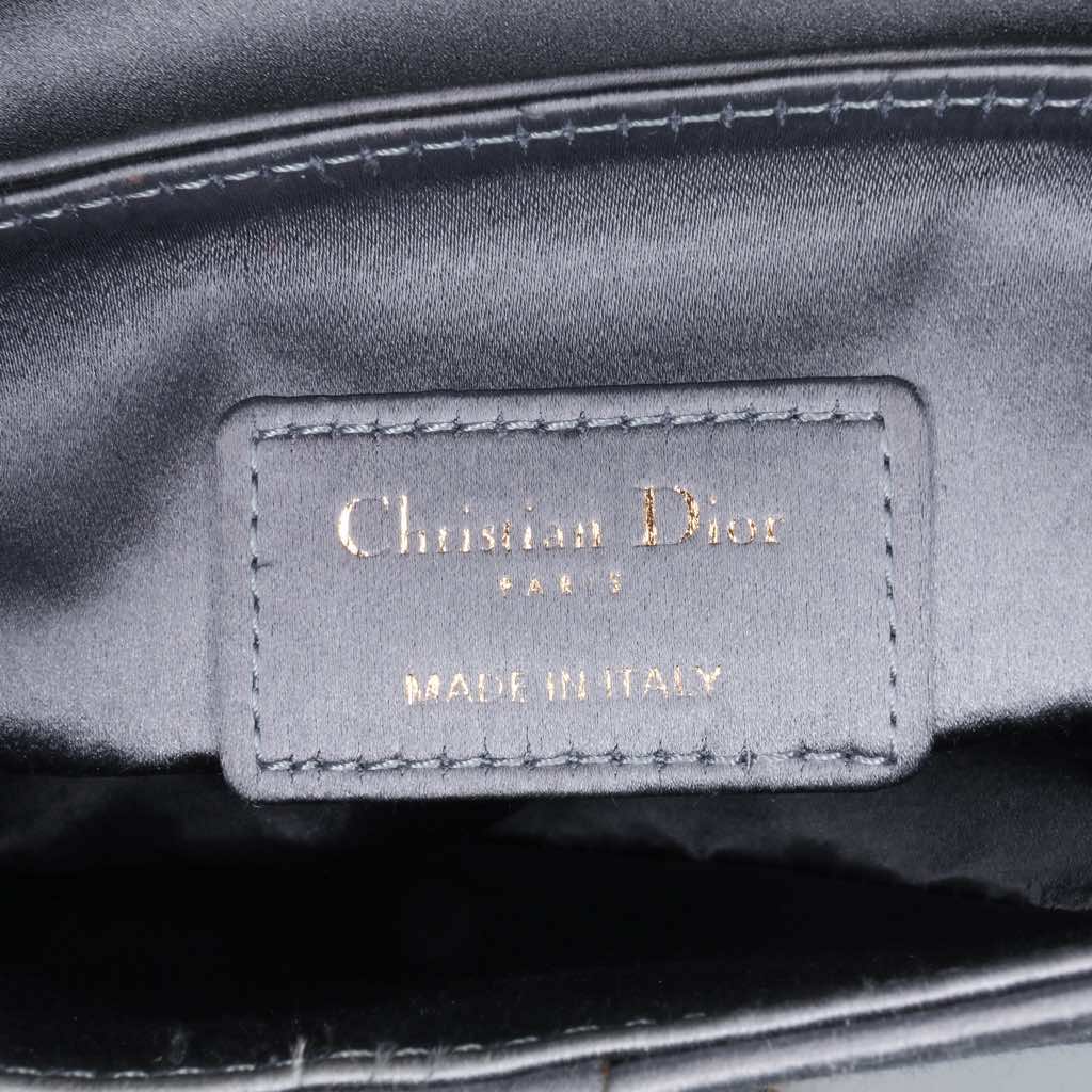 Dior Mini Satin Crystal Embellished Saddle Bag - 5