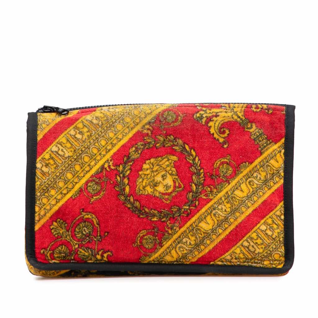 Versace Terry Medusa Baroque Print Clutch