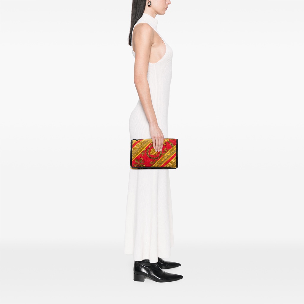 Versace Terry Medusa Baroque Print Clutch - Image 13