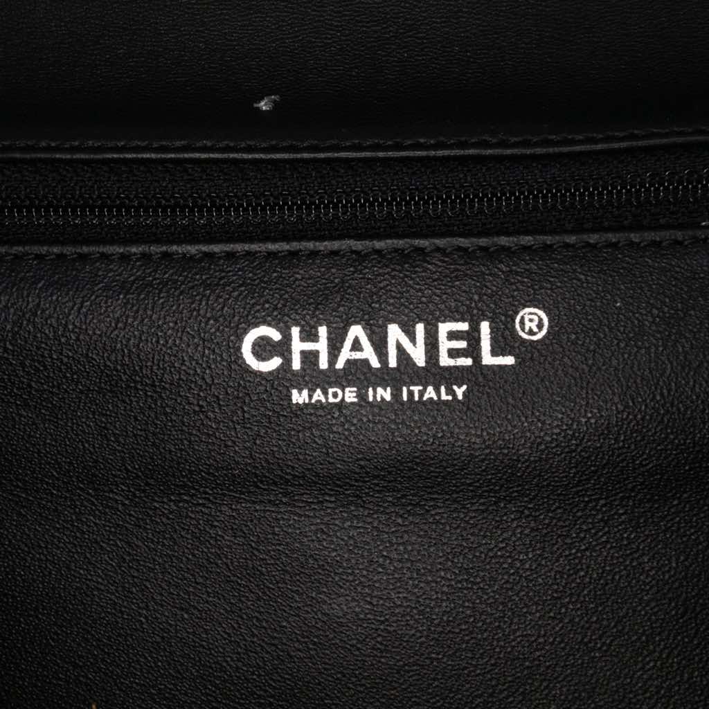 Chanel Bicolor Quilted Lambskin Twist Crescent Flap - Side view