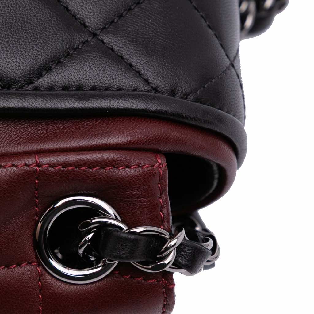 Chanel Bicolor Quilted Lambskin Twist Crescent Flap - Image 11