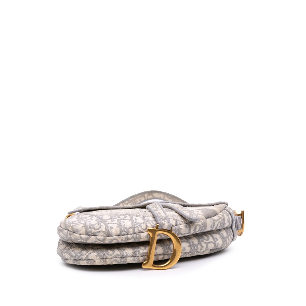 Dior Oblique Canvas Embroidered Saddle Bag - Image 6