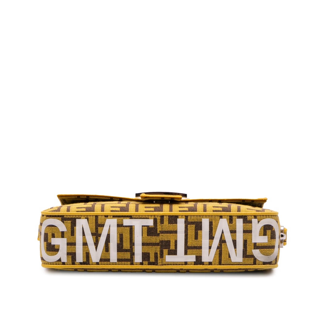 Fendi FRGMT x Zucca Embroidered Canvas Baguette Satchel - Image 6