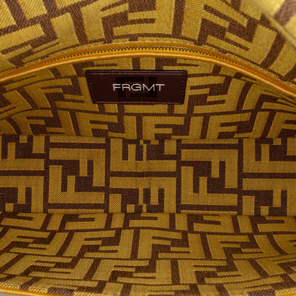 Fendi FRGMT x Zucca Embroidered Canvas Baguette Satchel - 4