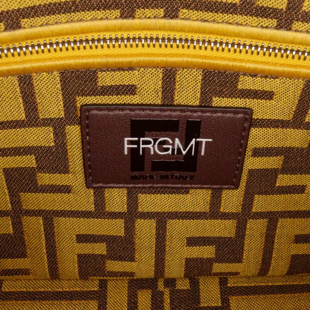 Fendi FRGMT x Zucca Embroidered Canvas Baguette Satchel - Side view