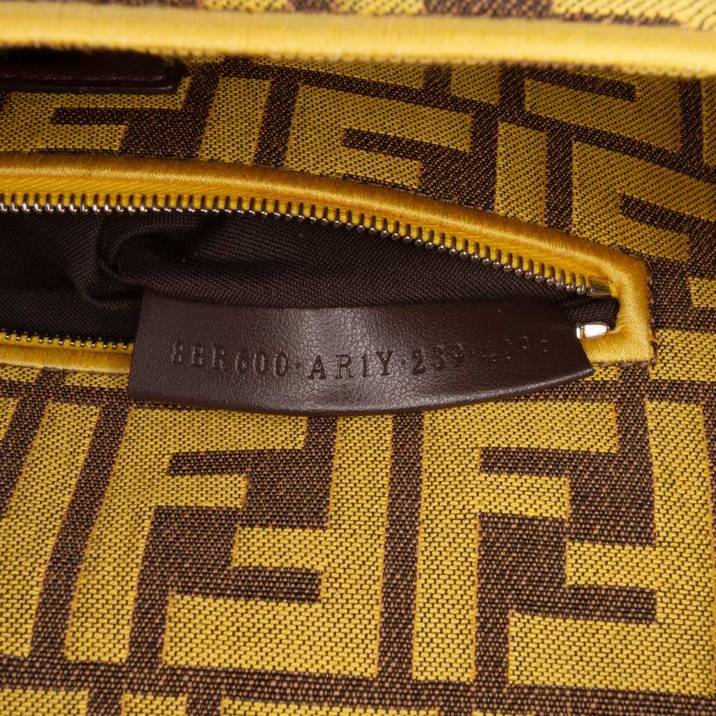 Fendi FRGMT x Zucca Embroidered Canvas Baguette Satchel - Detail 1