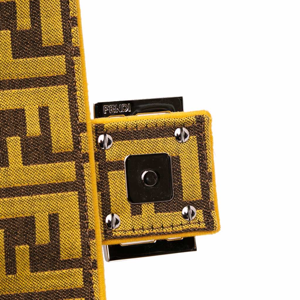 Fendi FRGMT x Zucca Embroidered Canvas Baguette Satchel - Image 10