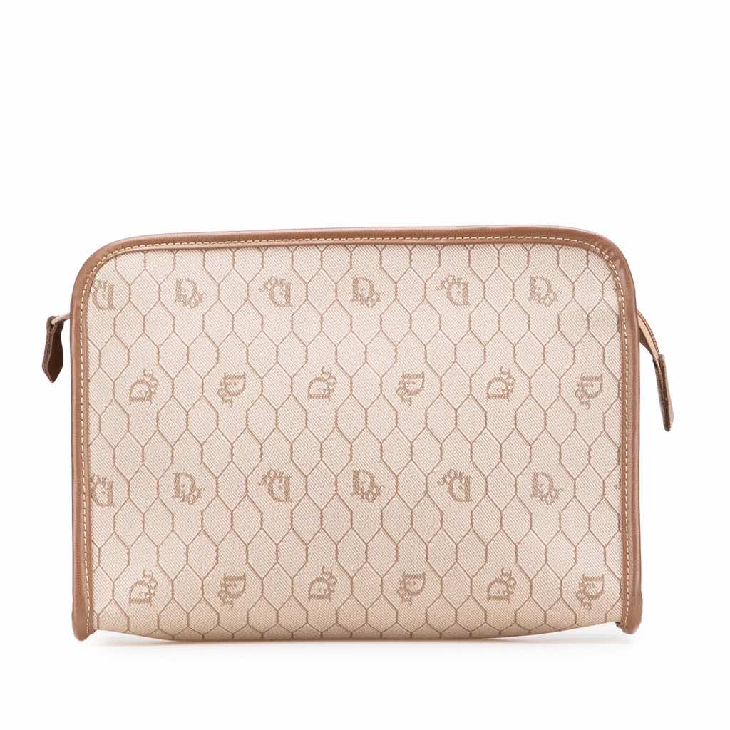 Dior Honeycomb Coated Canvas Clutch