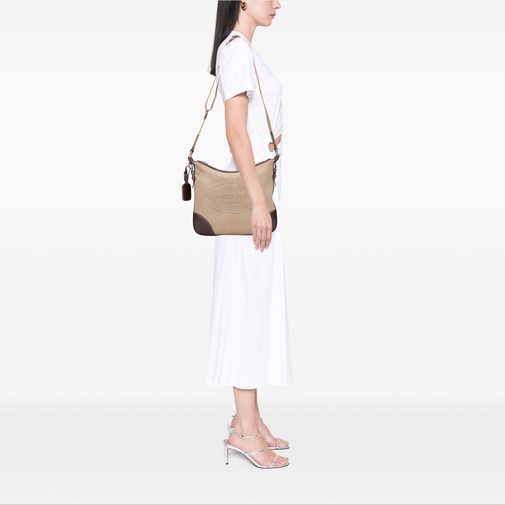 Prada Canvas Canapa Logo Crossbody - Image 14