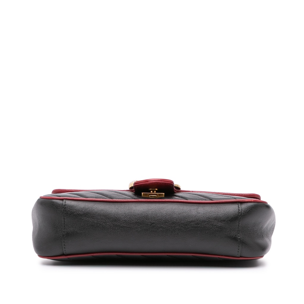 Gucci Small GG Marmont Matelasse Leather Torchon Flap Crossbody - 3