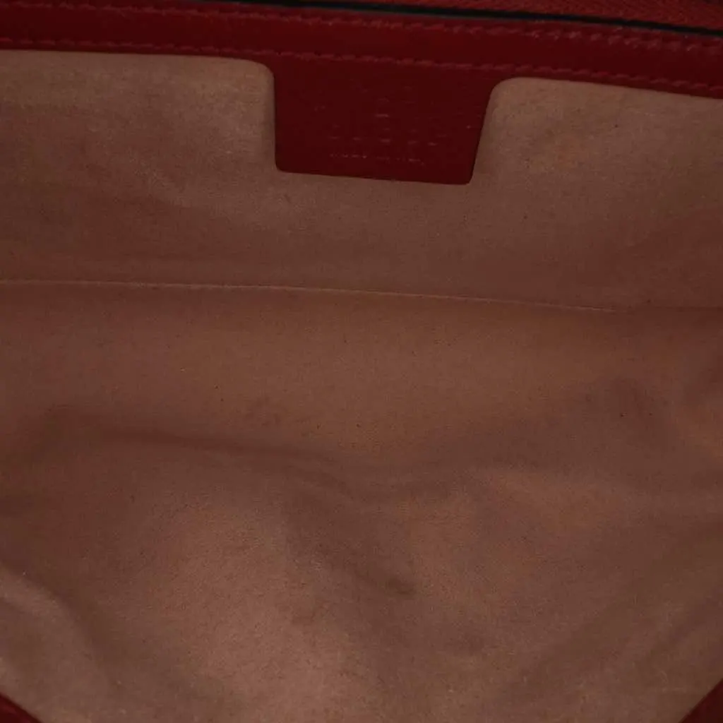 Gucci Small GG Marmont Matelasse Leather Torchon Flap Crossbody Black Leather Good - Model View