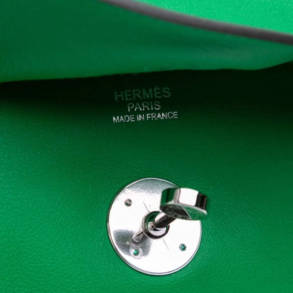 Hermès Clemence Lindy 30 Green Leather Good - Box View