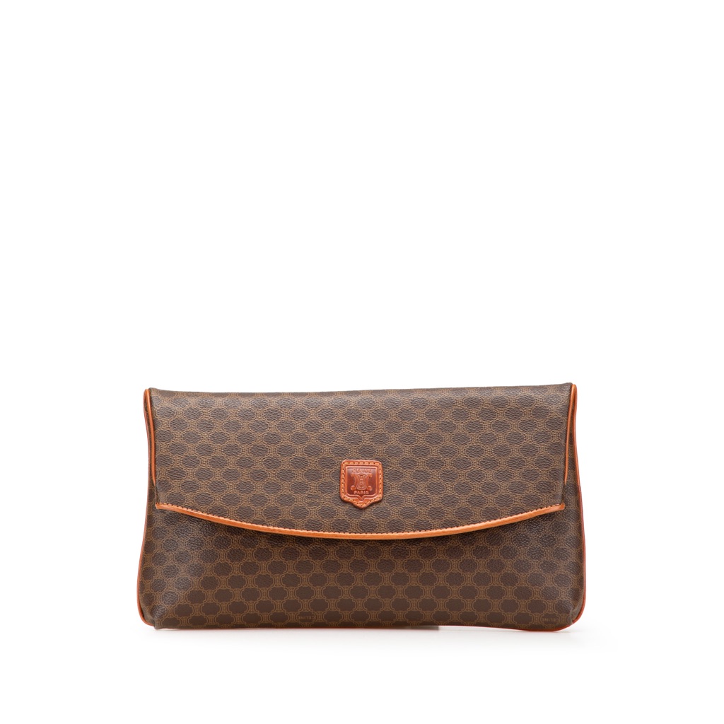 Celine Macadam Coated Canvas Clutch
