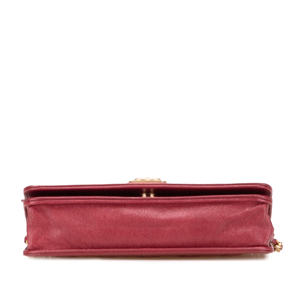 Chanel Quilted Caviar Boy Wallet on Chain - Image 6