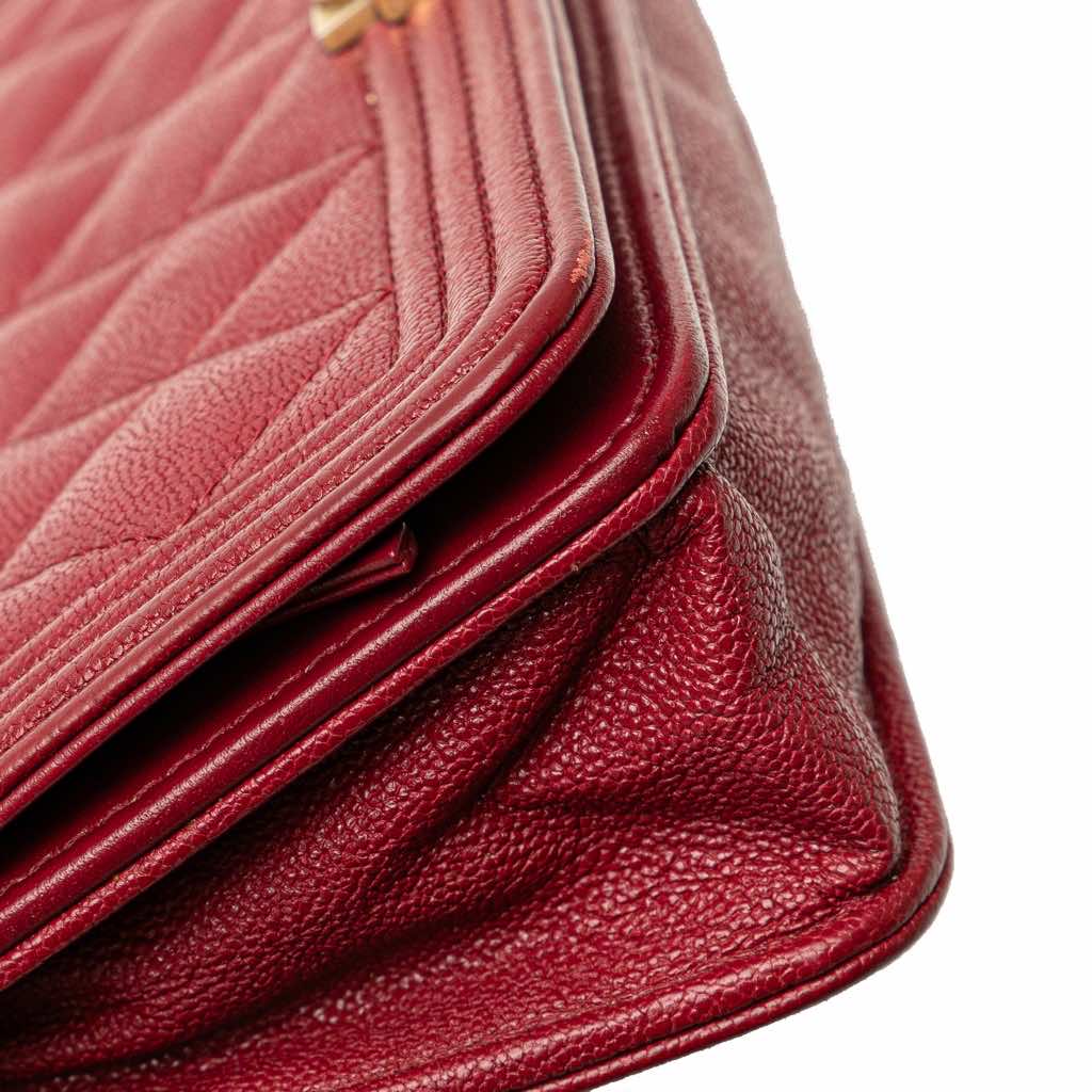 Chanel Quilted Caviar Boy Wallet on Chain - Image 12