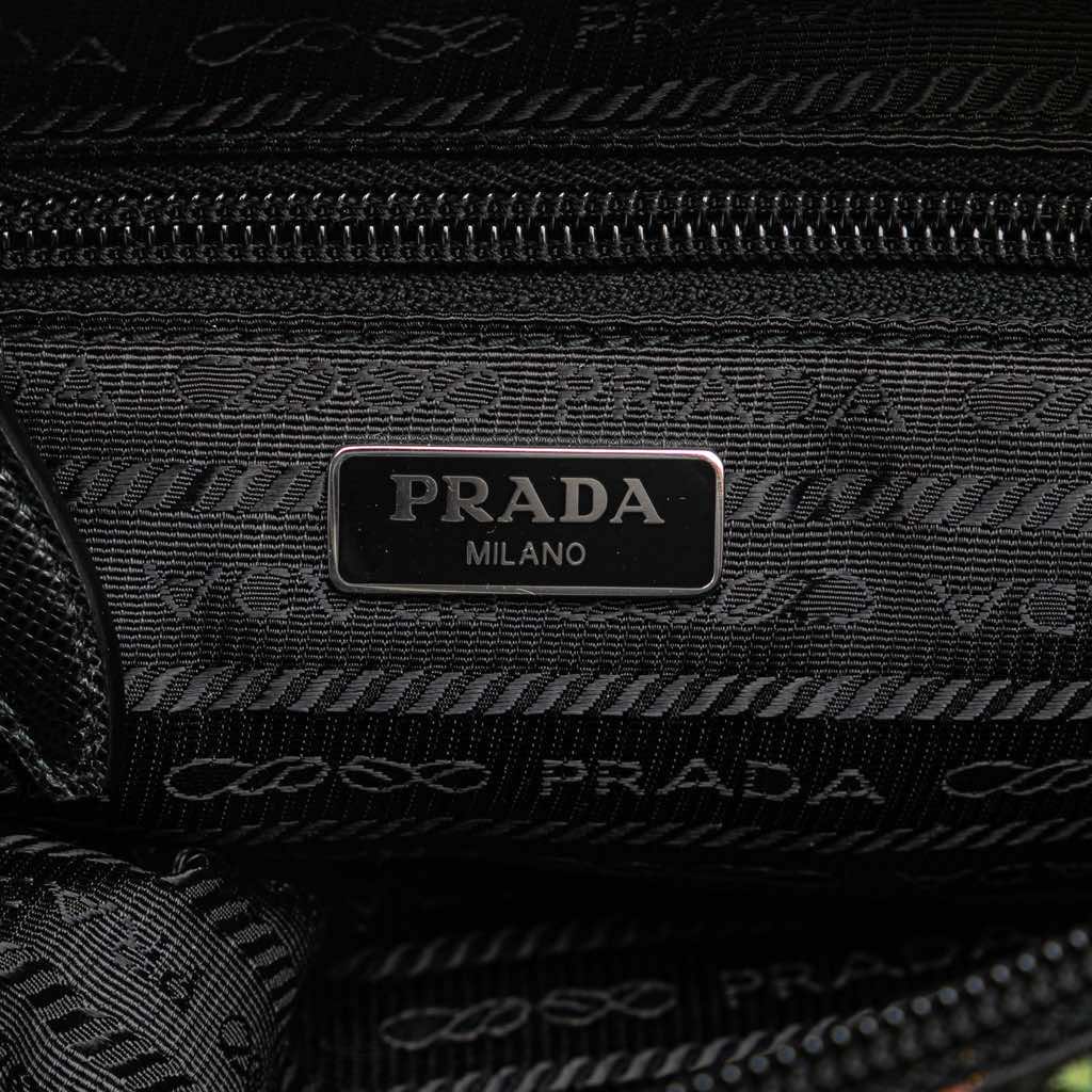Prada Small Tessuto Saint Palm Cosmetic Pouch - Side view
