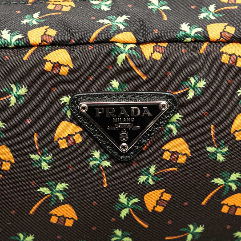 Prada Small Tessuto Saint Palm Cosmetic Pouch - Image 10