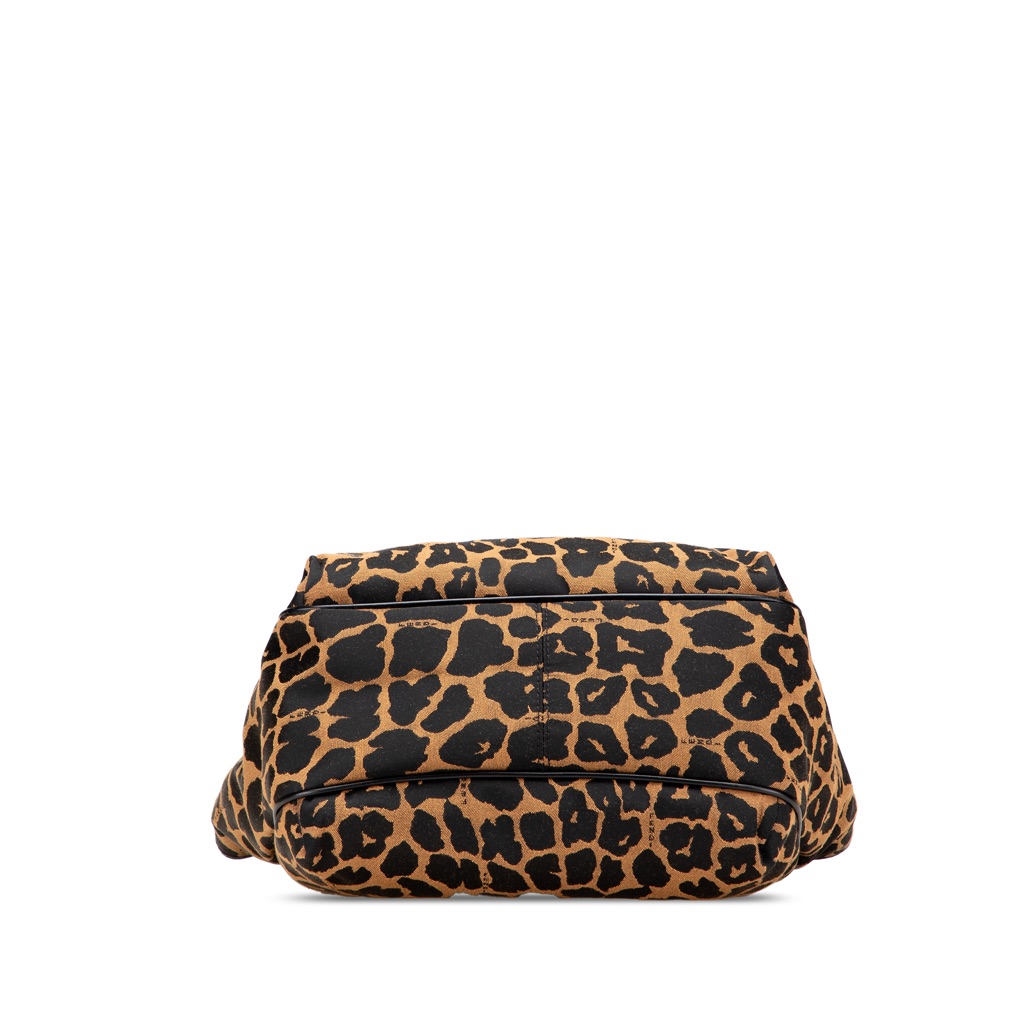 Fendi Leopard Print Chef Canvas Handbag - Image 6