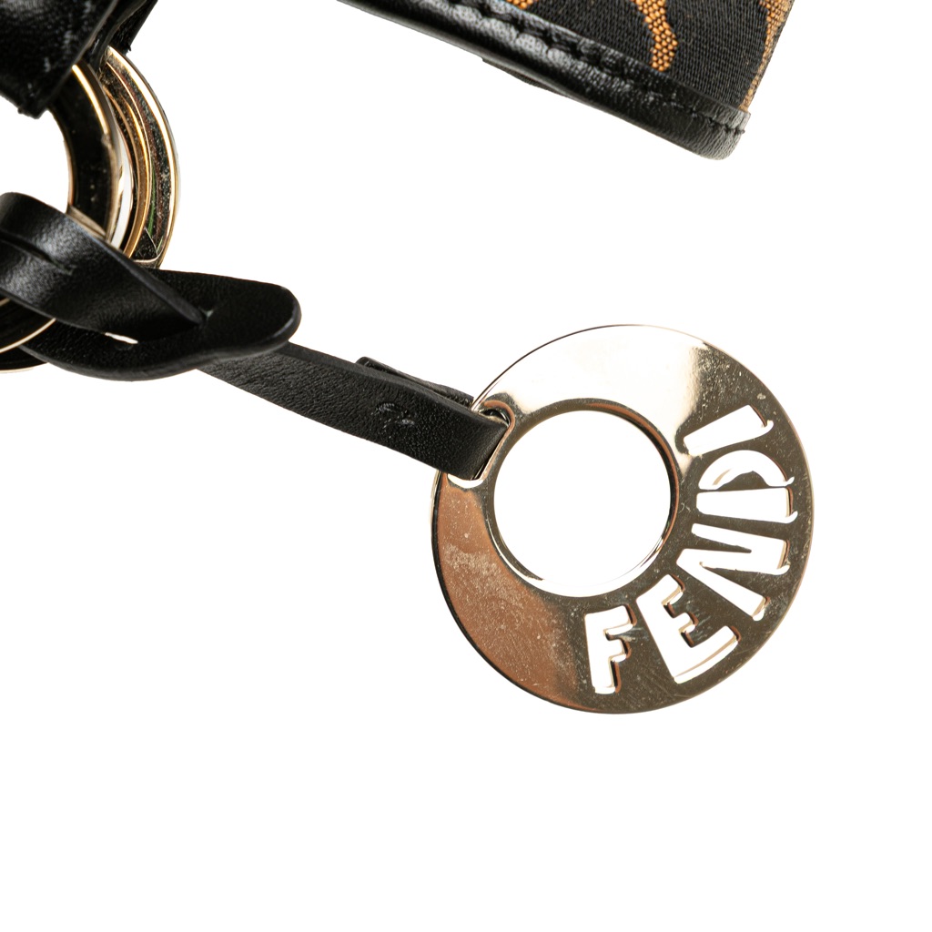 Fendi Leopard Print Chef Canvas Handbag - Image 11