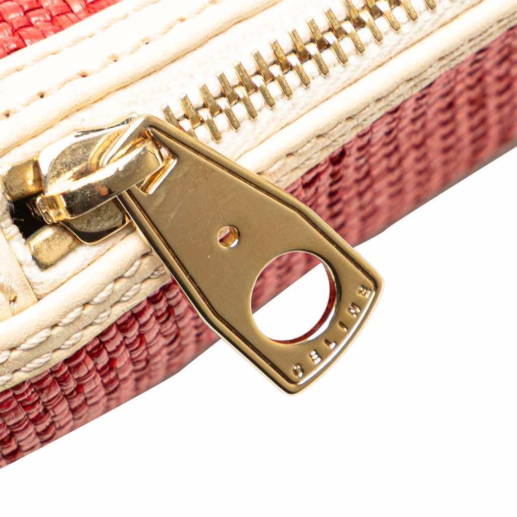 Celine Raffia Shoulder Bag - Image 11