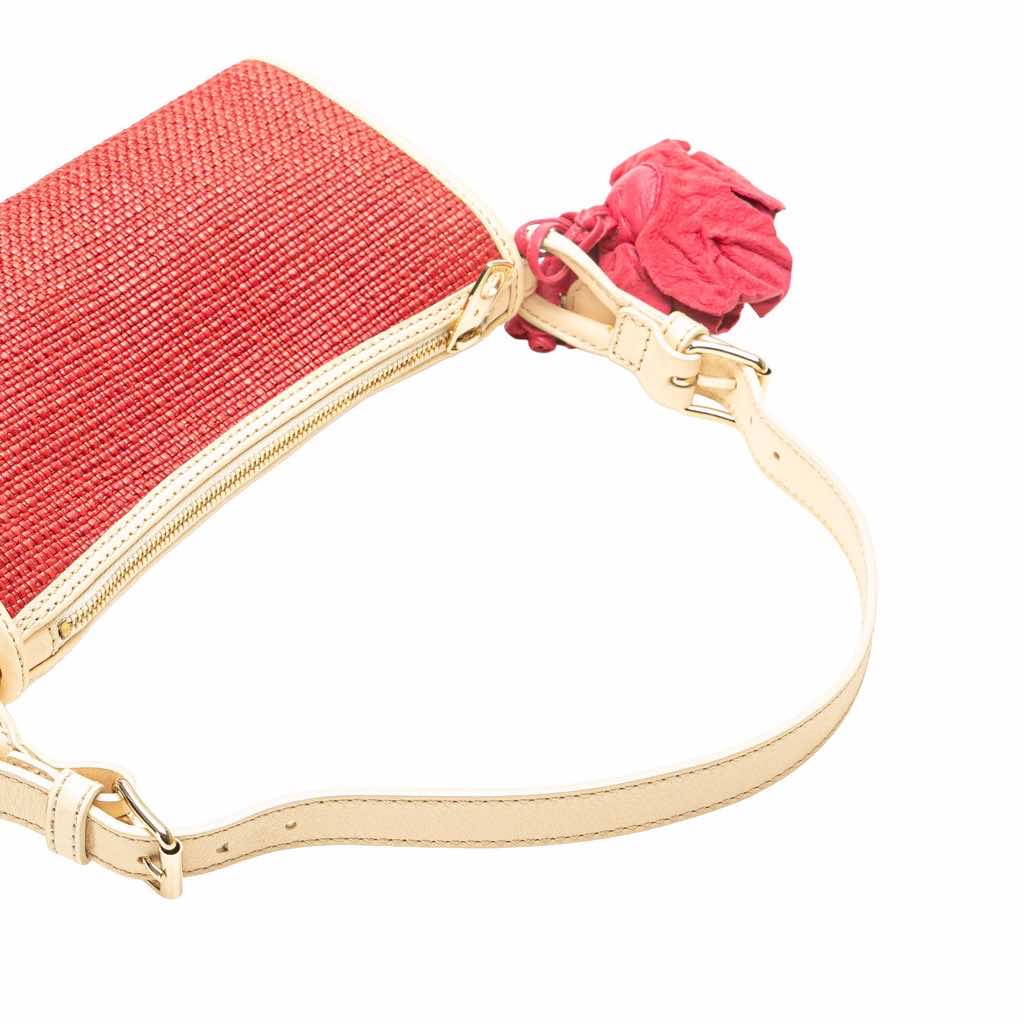 Celine Raffia Shoulder Bag - Image 12