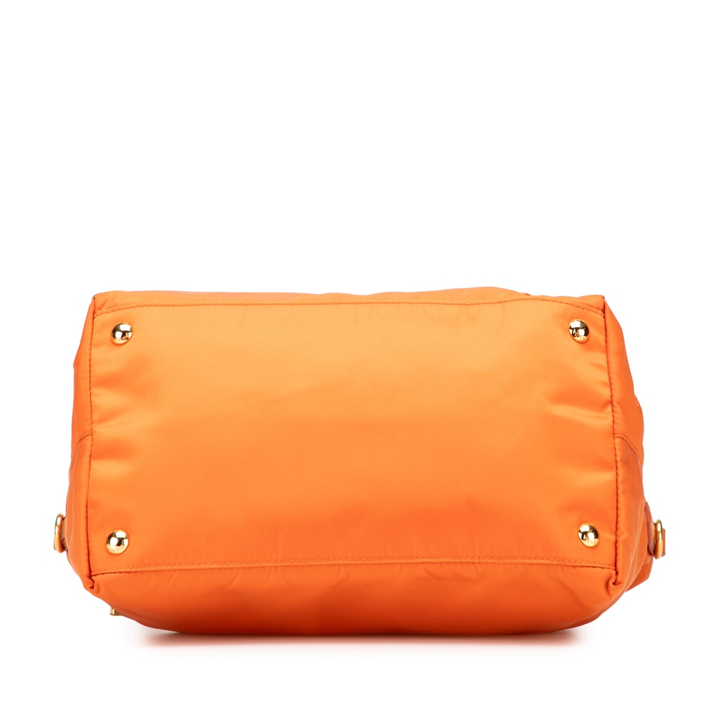 Prada Saffiano Trimmed Tessuto Satchel - 3