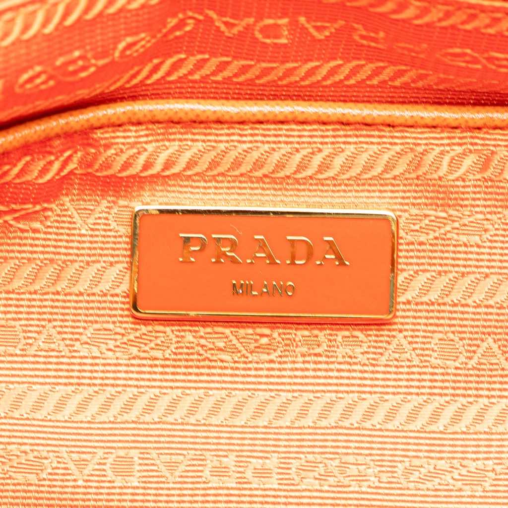 Prada Saffiano Trimmed Tessuto Satchel - 5