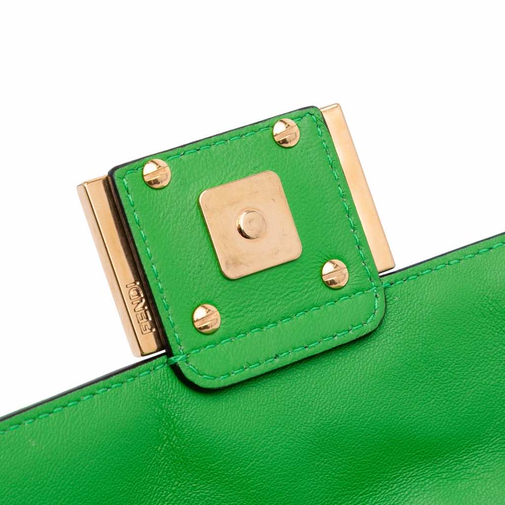 Fendi Mini Zucca Embossed Leather Baguette Satchel - Detail 2
