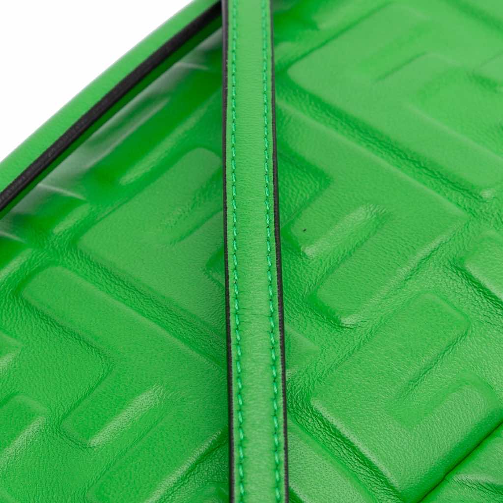 Fendi Mini Zucca Embossed Leather Baguette Satchel - Image 12