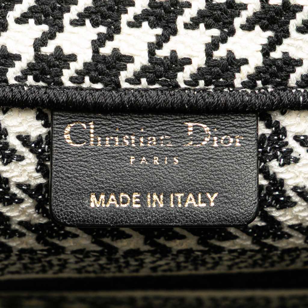 Dior Small Houndstooth Embroidered Book Tote - 5