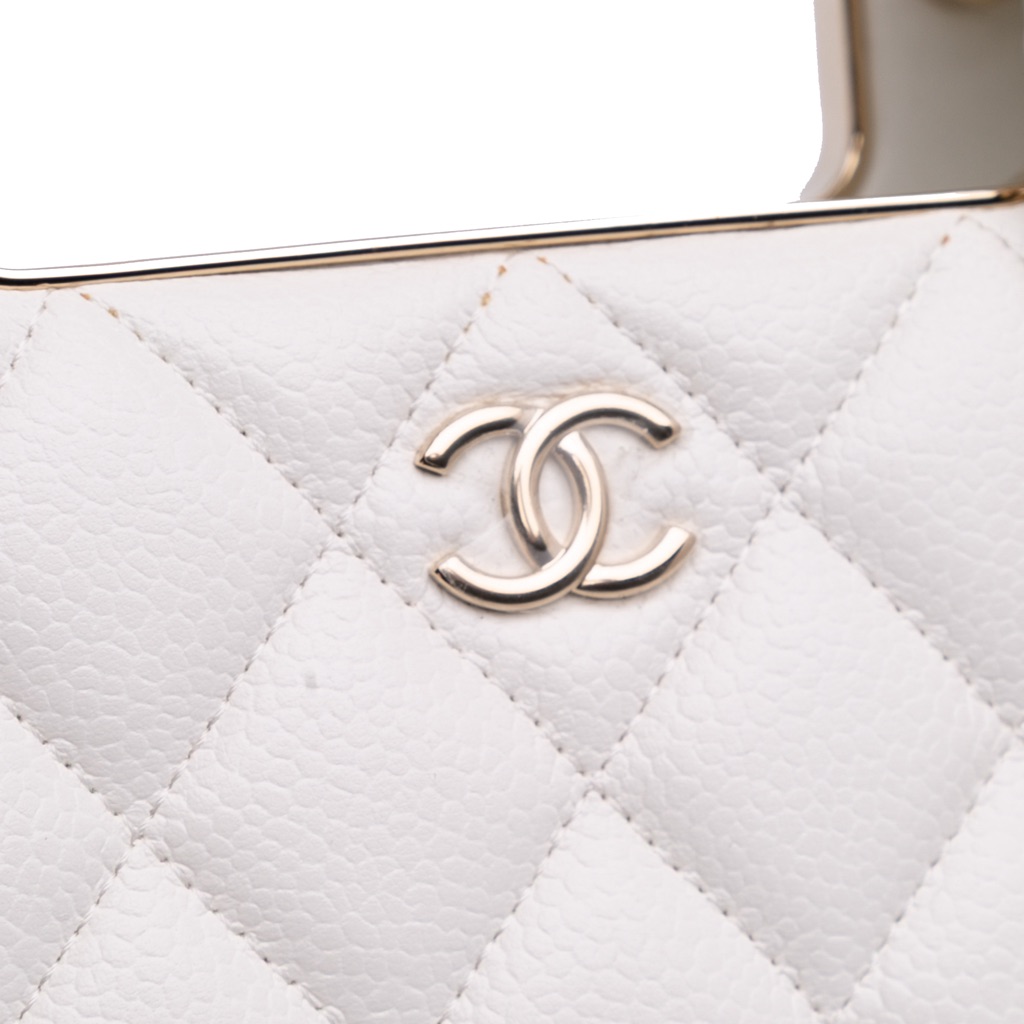Chanel Mini Quilted Caviar Cut Out Evening Tote - Detail 2