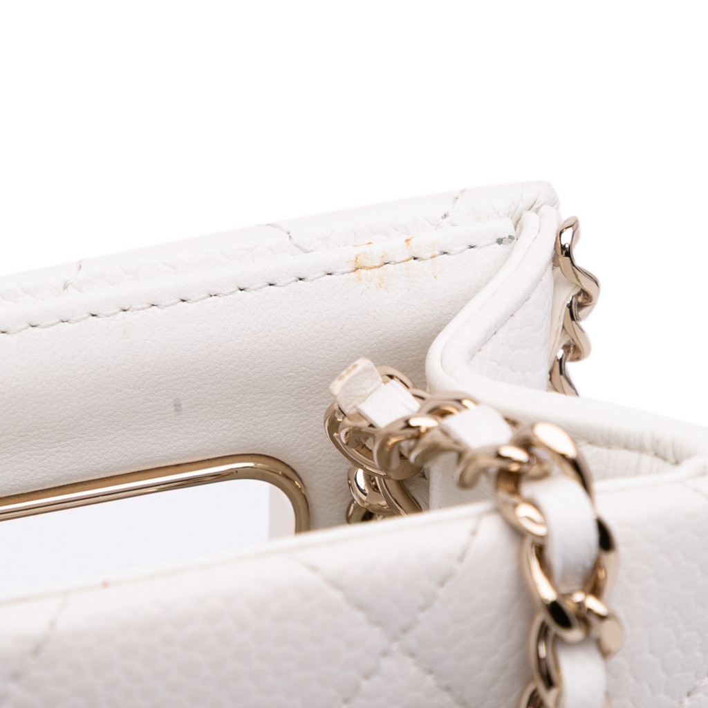 Chanel Mini Quilted Caviar Cut Out Evening Tote - Image 10