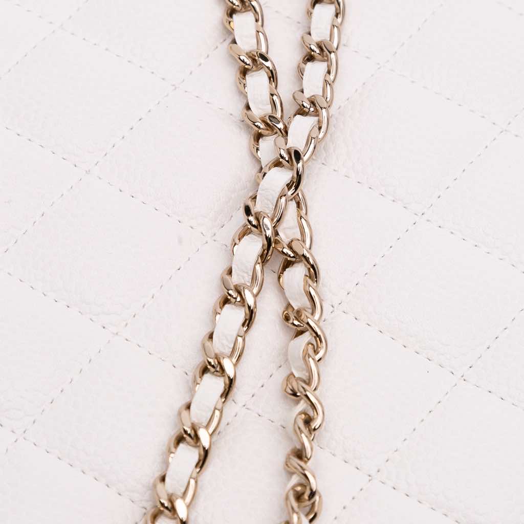 Chanel Mini Quilted Caviar Cut Out Evening Tote - Image 12