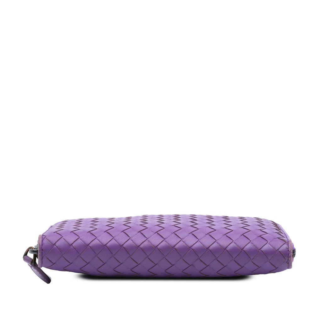 Bottega Veneta Leather Intrecciato Zip Around Wallet - 3