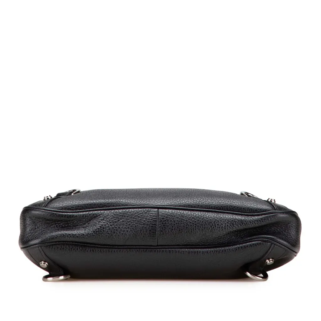 Gucci Pebbled Leather Abbey D Ring Shoulder Bag Black Leather Good - Inside View