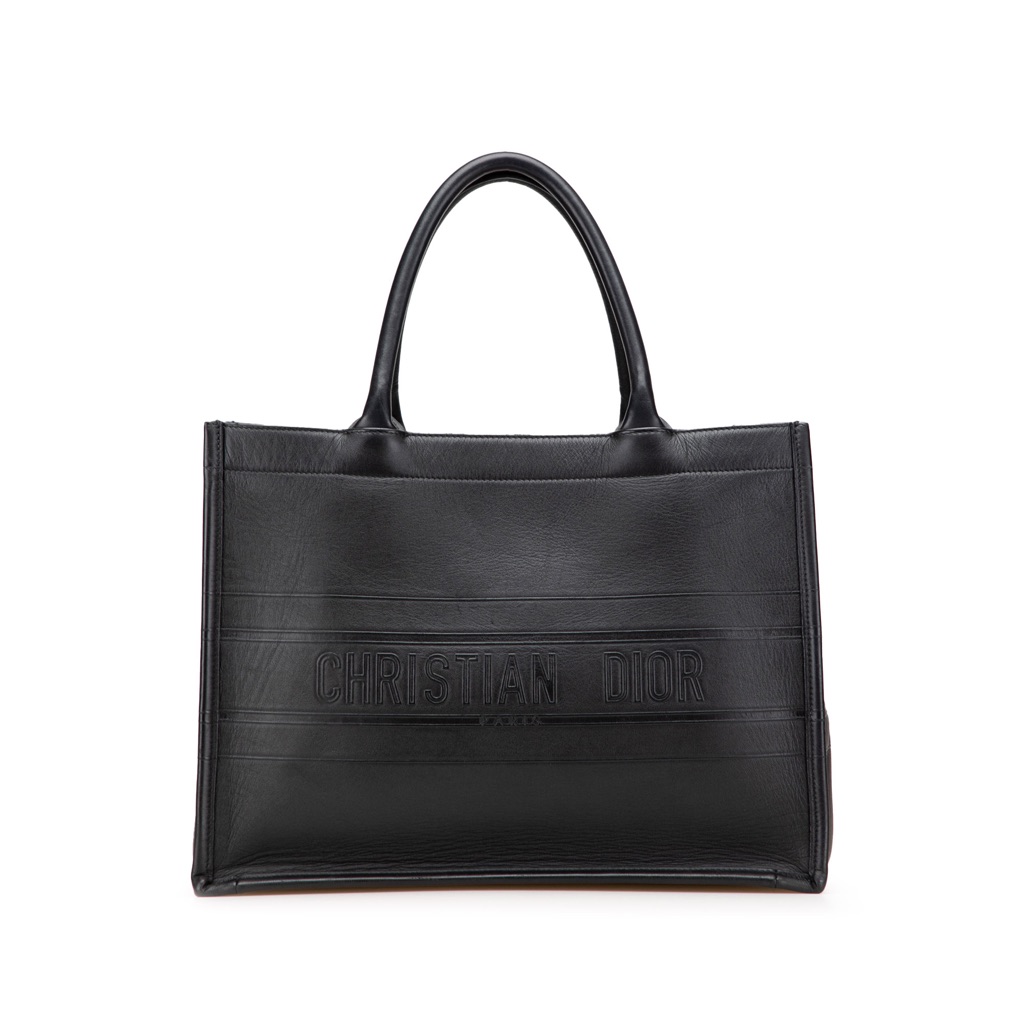 Dior Medium Embossed Leather Book Tote