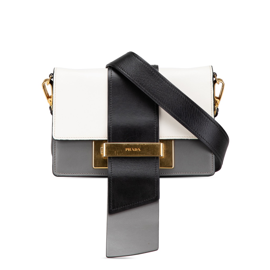 Prada Tricolor City Calf Ribbon Bag