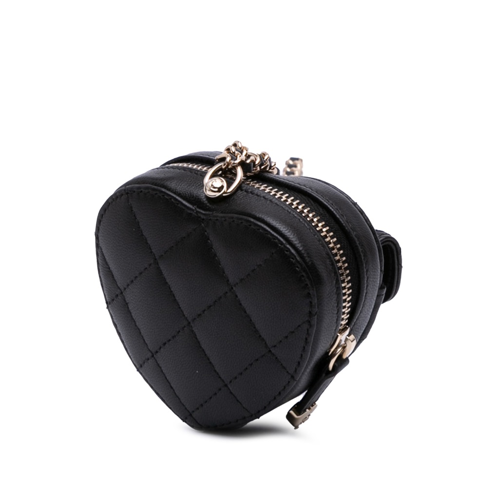 Chanel Lambskin CC in Love Heart Necklace Bag - 2