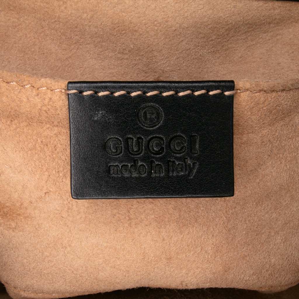 Gucci Small Pearl Studded Leather Padlock Crossbody - Side view