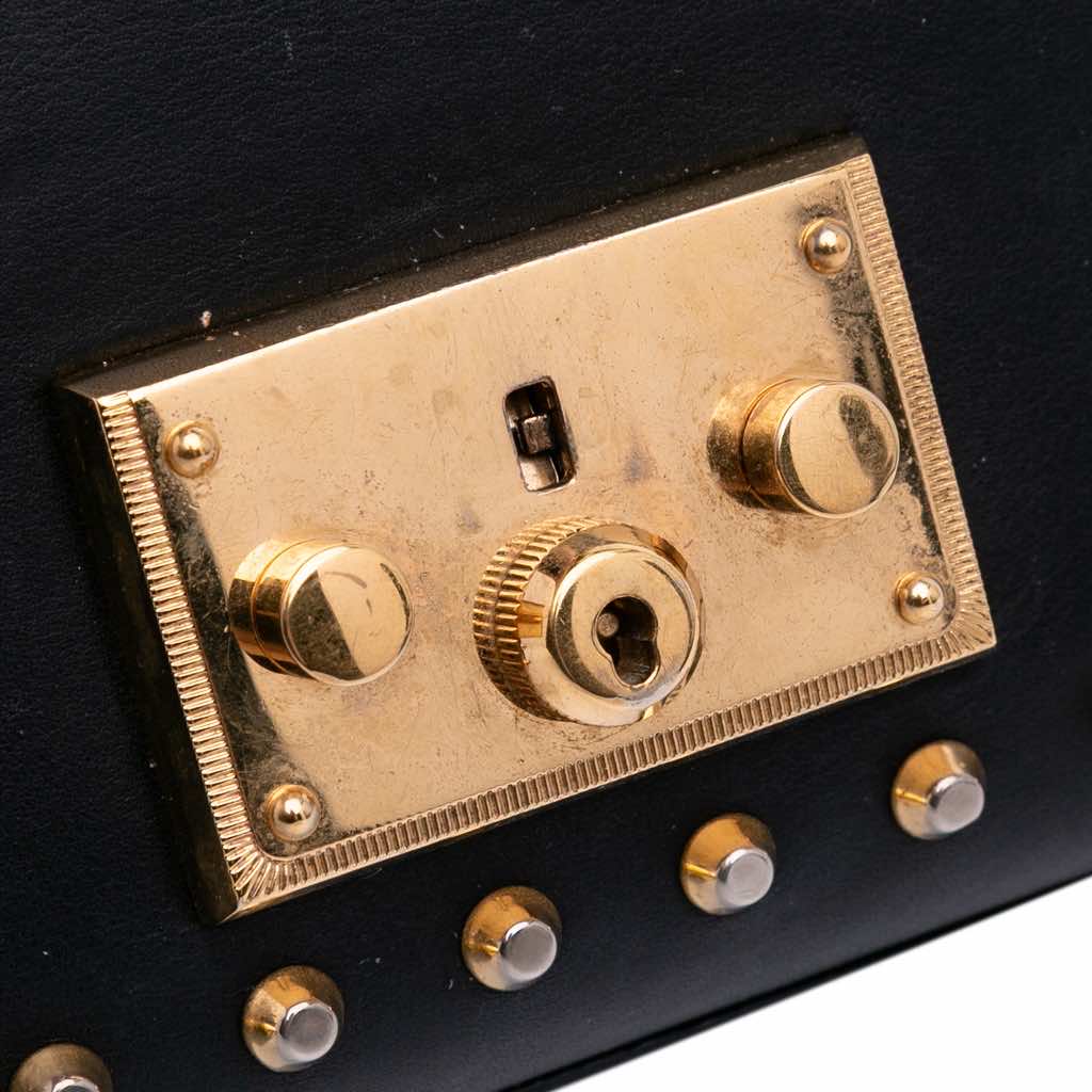 Gucci Small Pearl Studded Leather Padlock Crossbody - Detail 2