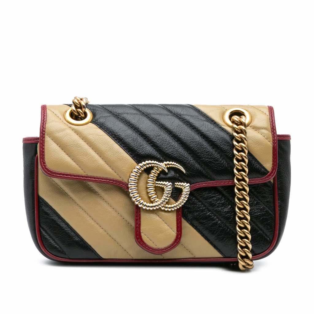 Gucci Mini GG Marmont Matelasse Leather Torchon Flap Crossbody
