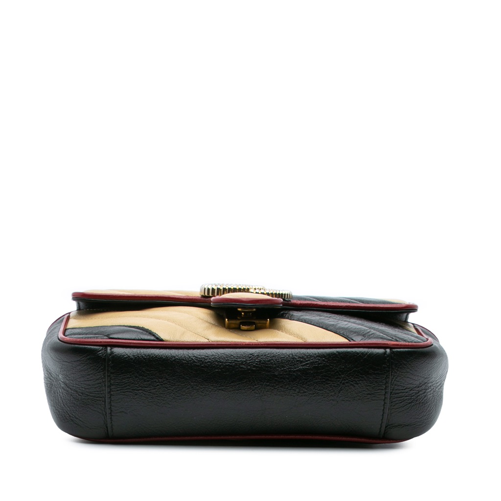 Gucci Mini GG Marmont Matelasse Leather Torchon Flap Crossbody - 3