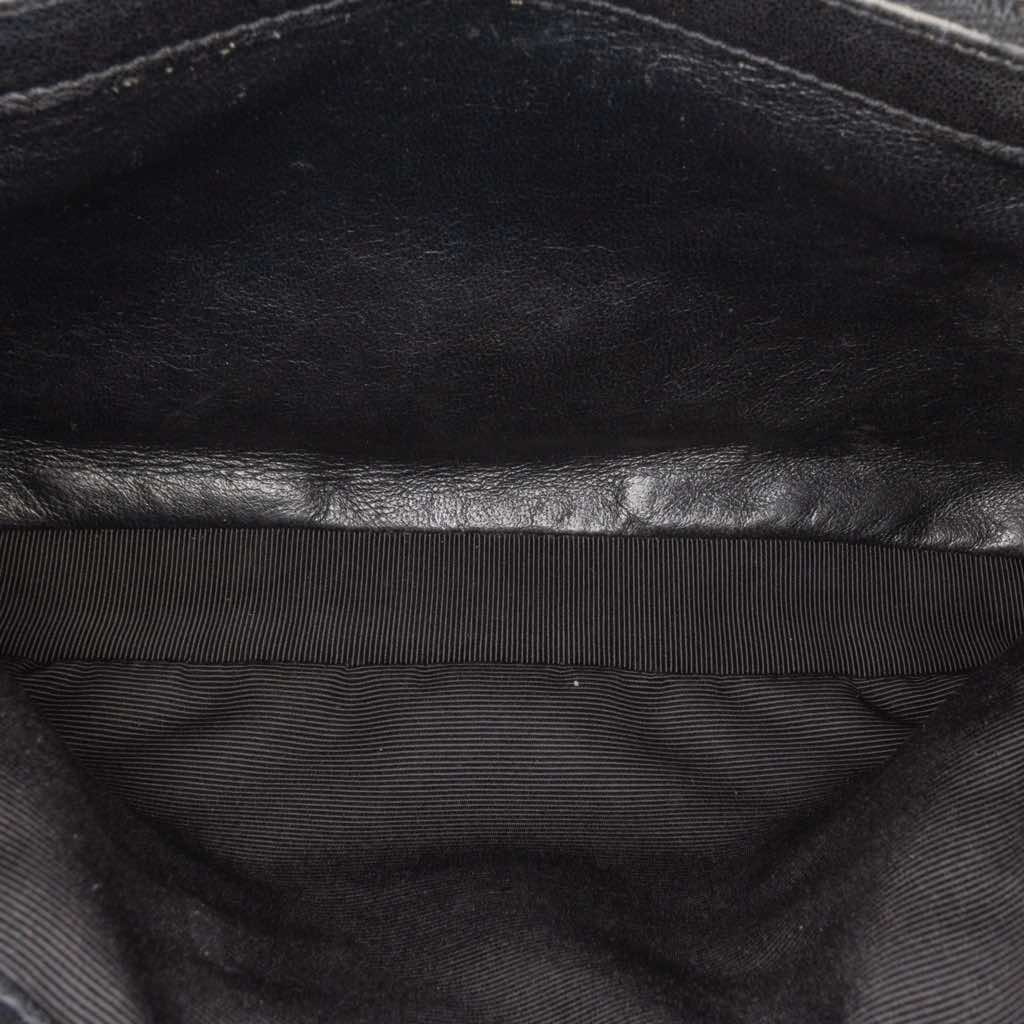 Saint Laurent Medium Quilted Chevron Sheepskin College Satchel - 5