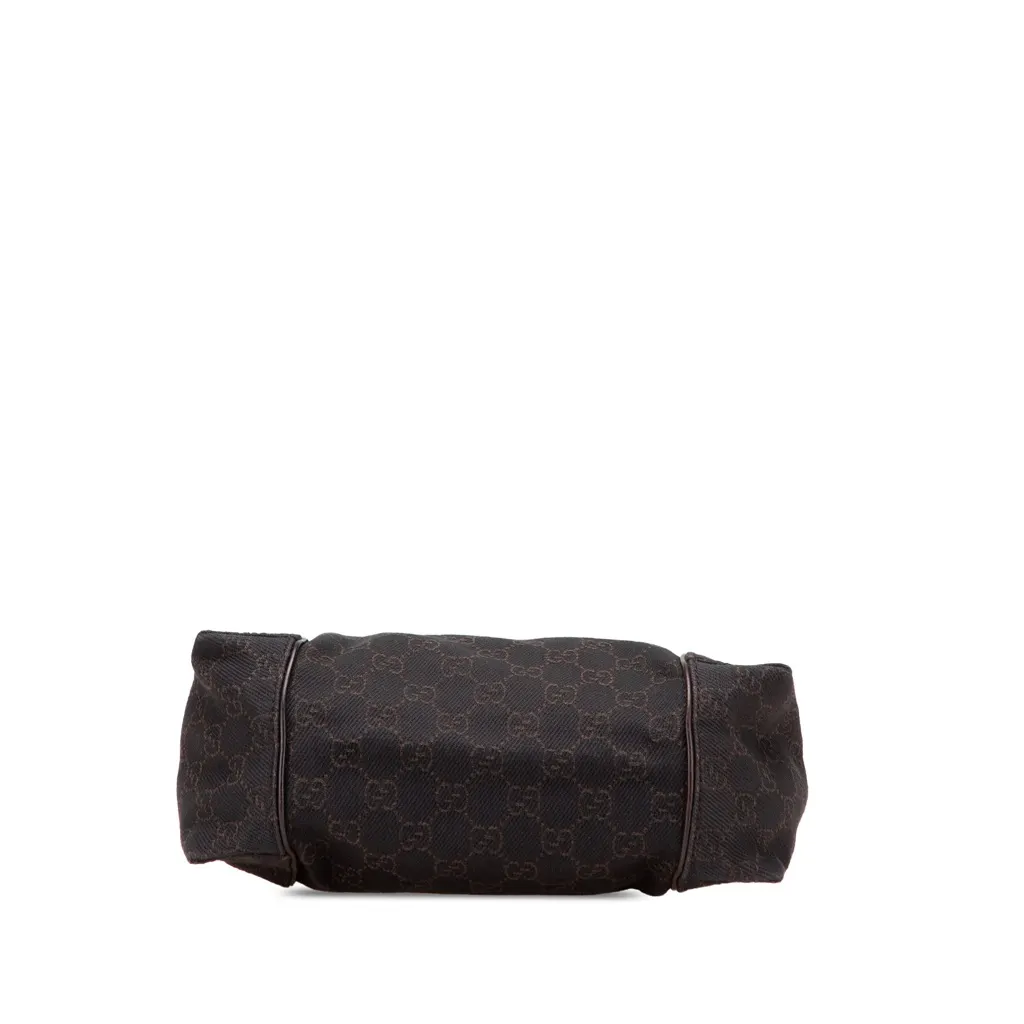 Gucci GG Denim Handbag Brown Good - Inside View